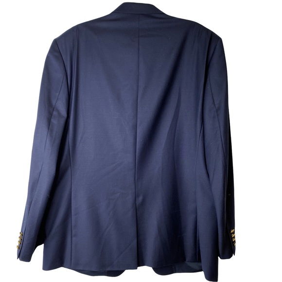 Lauren Ralph Lauren Classic Mens Wool Blazer Sport Coat Gold Buttons Preppy 46R - Picture 7 of 13